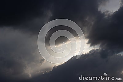 Dark rain clouds Stock Photo