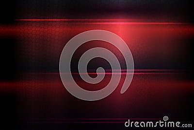 Dark red background with a gradient, silhouette mesh grid, shiny horizontal lines Vector Illustration