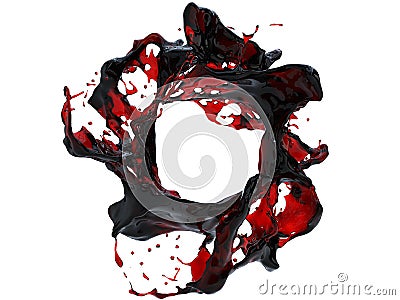 Dark red blood splash Stock Photo