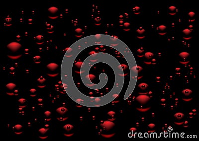 Dark red bubbles. Vector Illustration