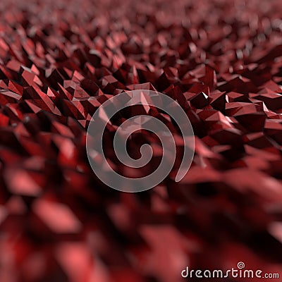 Dark red colored red cubes extruding - stock image Stock Photo