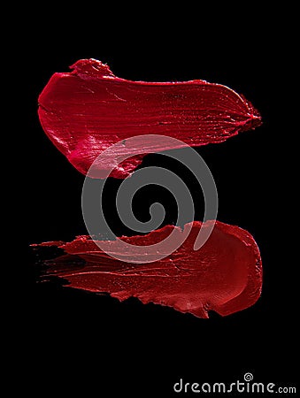 Dark red lipstick background texture smudge Stock Photo