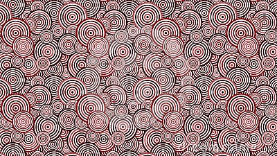 Dark Red Overlapping Concentric Circles Background Pattern Stock Photo