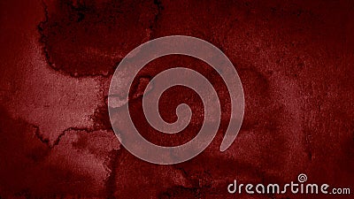 Dark red watercolor abstract background, stain, splash of paint, stain, divorce. Alarming, blood red gradient Stock Photo
