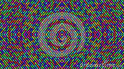Dark Retro 70's Style Multicoloured Phsycodelic Abstract Background Stock Photo