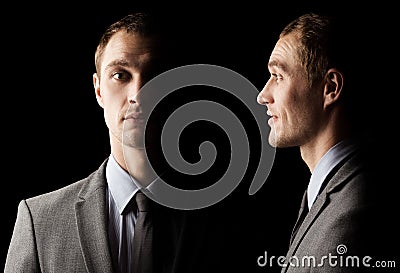 The dark side of human.Psychological portrait Stock Photo