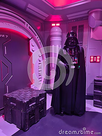 Dark Side Selfie Spot in Disneyland Park - DisneyLand Paris Editorial Stock Photo