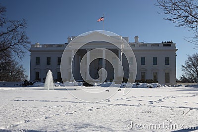 White house at Washington at winter Editorial Stock Photo