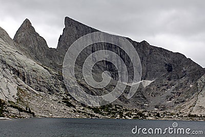 Ominous Dark Mountain Wilderness Peaks Stock Photo