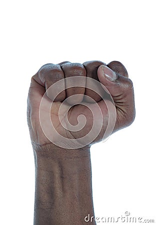 Dark-skinned fist Stock Photo