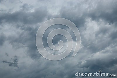 Dark sky with storm clouds Stock Photo