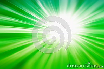 Dark and soft green light abstarct sunburst for festive background Stock Photo