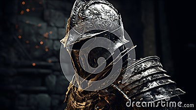 Dark Souls action RPG challenging exploration Hyper-reali two generative AI Stock Photo