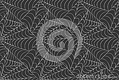 Dark spider web seamless pattern Vector Illustration