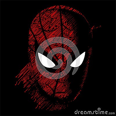 dark spiderman Vector Illustration