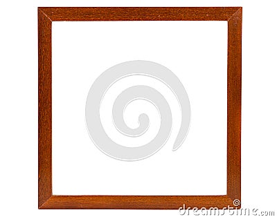 Dark square wooden picture frame Stock Photo