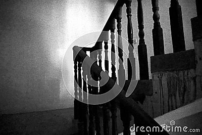 Dark stairs a staircase corner Editorial Stock Photo