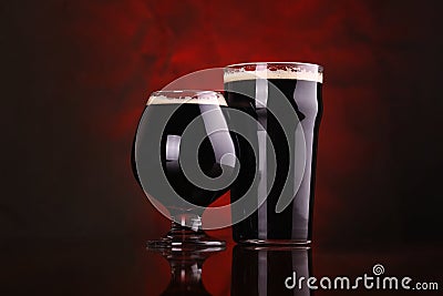 Dark stout beer Stock Photo