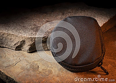 Dark tactical gear pouch Stock Photo