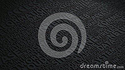 Dark text background with modern Internet technology terms and words, 3d rendering dark scheme Stock Photo