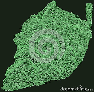 Dark topographic map of Lisbon, Portugal Vector Illustration