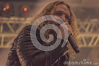 Dark Tranquillity, Mikael Stanne live concert 2017 Editorial Stock Photo