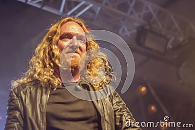 Dark Tranquillity, Mikael Stanne live concert 2017 Editorial Stock Photo