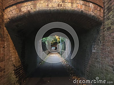 Dark tunel view Stock Photo