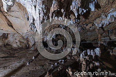 Dark Underground Pha-Veang Cave, Lamphun ,thailand Stock Photo