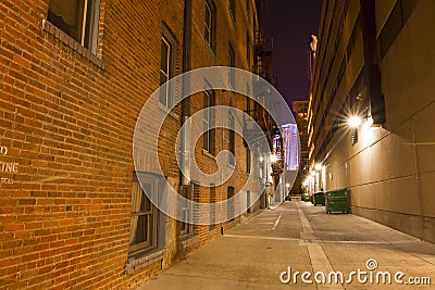 Dark Urban Alley Stock Photo
