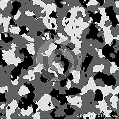 Dark urban seamless camo Vector Illustration