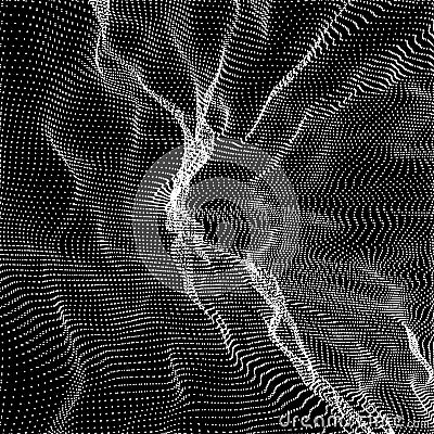 Dark vector texture. Spotted abstract background. Connection structure Vector Illustration