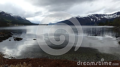 On the road from FlÃ¥m to Stranda in Norway Stock Photo