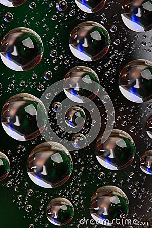 Dark water drops background Stock Photo