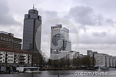 Dark Weather Along The Skyline At Amsterdam The Netherlands 2-1-2021 Editorial Stock Photo
