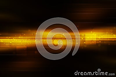 Dark yellow technology background Stock Photo