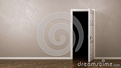 Darkness Behind the Door Stock Photo