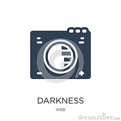 darkness icon in trendy design style. darkness icon isolated on white background. darkness vector icon simple and modern flat Vector Illustration