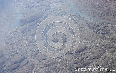 Darkness Under the Water in Sublittoral Zone - Undersea Stones - Abstract Natural Background Stock Photo