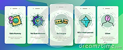 Darknet Onboarding Web Elements Icons Set Vector Vector Illustration