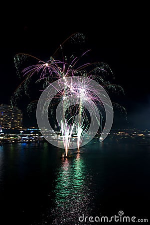 Darling Harbour 21st Birthday Fireworks Stock Photo