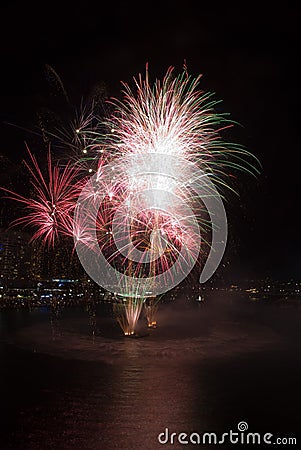 Darling Harbour 21st Birthday Fireworks Stock Photo