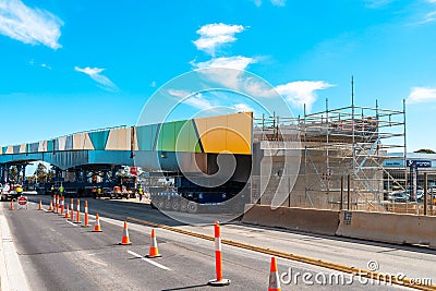 Darlington`s bridge installation on Ayliffes Road Editorial Stock Photo