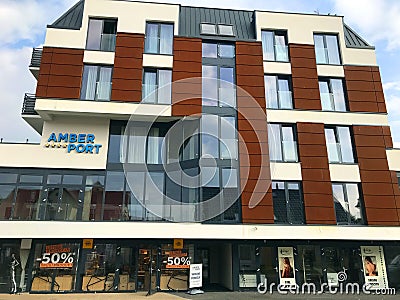 Amber Port hotel in Darlowko Poland Editorial Stock Photo