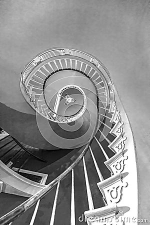 spiral staircase in Nottoway Editorial Stock Photo