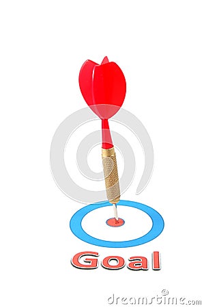 Dart arrow hit the goal Stock Photo