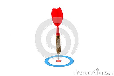 Dart arrow hit the target Stock Photo