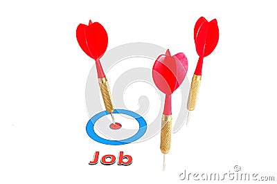 Dart arrow job concept Stock Photo