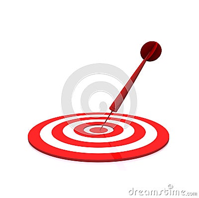 Dart Hitting Target Stock Photo