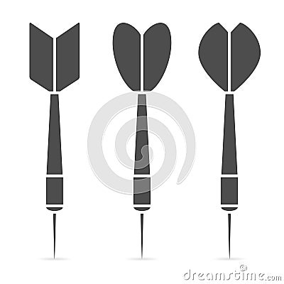 Dart icon set. Collection of realistic darts. Vector. Vector Illustration